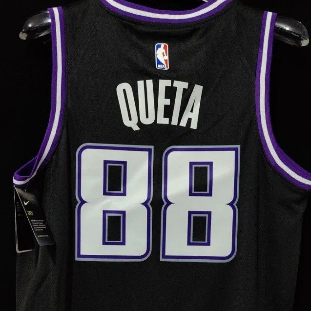 Men's Sacramento Kings Neemias Queta #88 Black 2021/22 Swingman NBA Jersey - City Edition-Pro Kit Vault | Brand New 26/27 Sports Jerseys